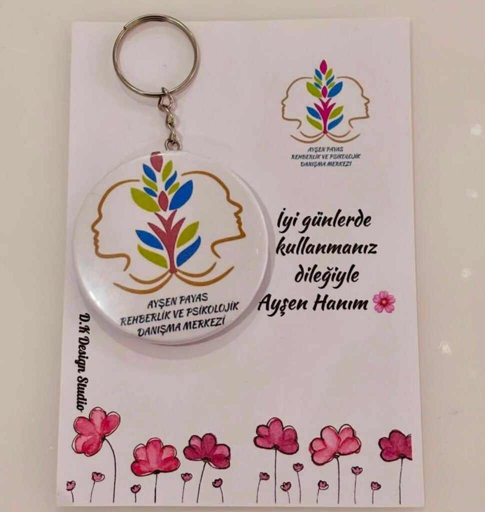 Kurumsal Logolu Özel Tasarım Anahtarlık & Kart Seti