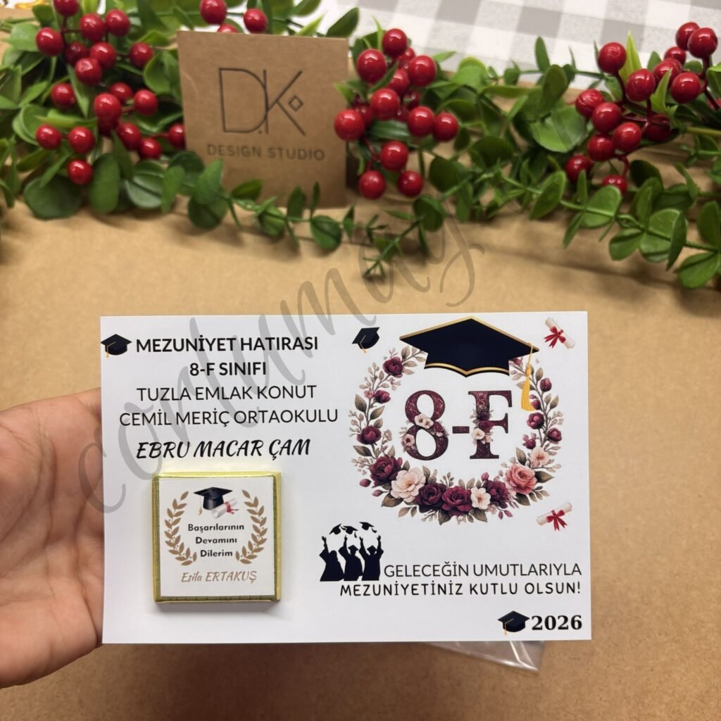 Mezuniyet Çikolatalı Kart Hediyeliği