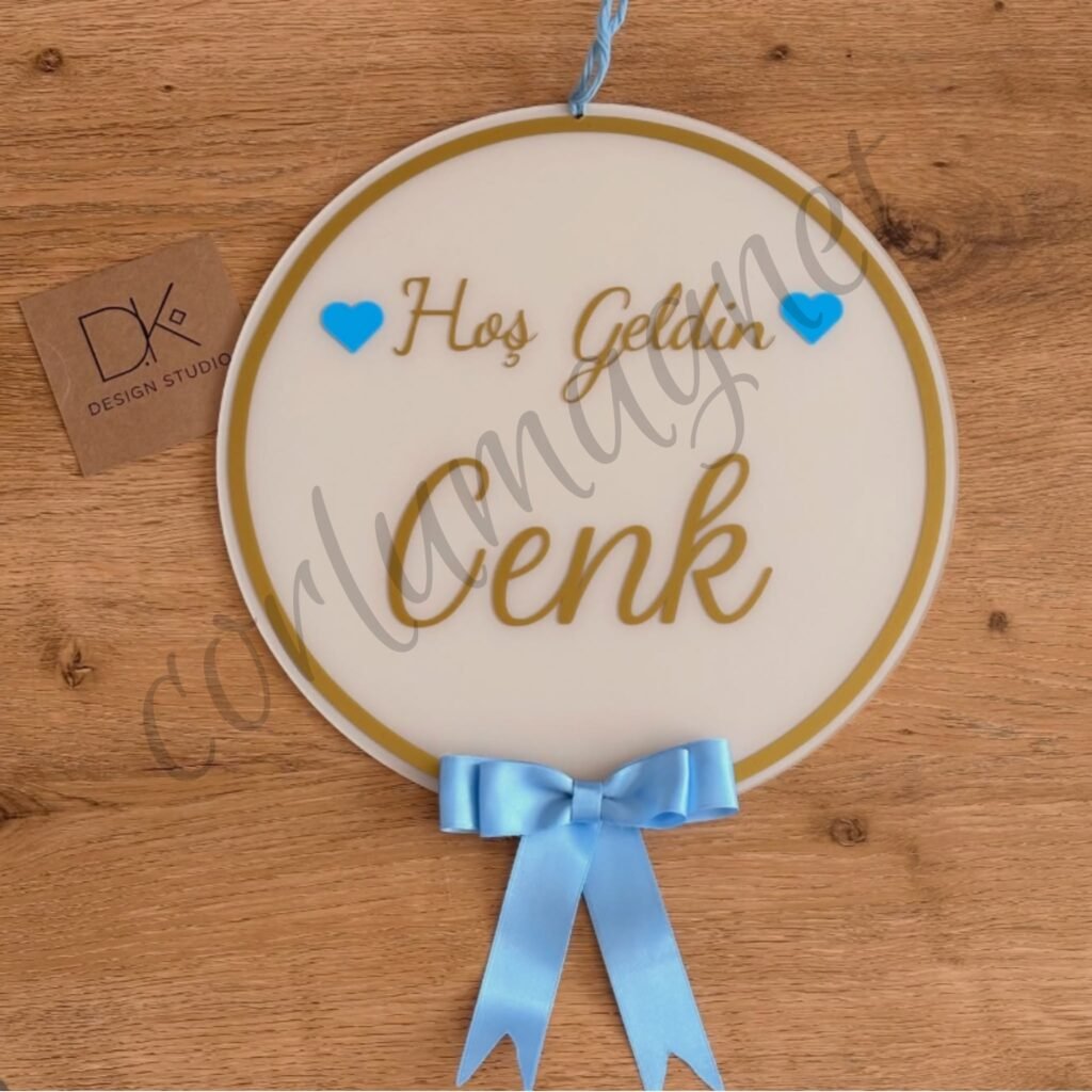 İsimli Pleksi Bebek Odası Kapı Süsü