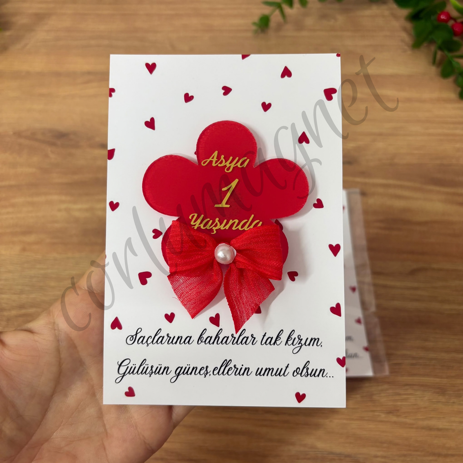 Özel tasarım papatya pleksi magnet